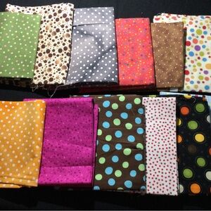 Vibrant Polka Dot Fat Quarters